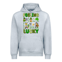 Heather Grey feeling lucky Urban Hoodie - Artiststas