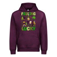 Mauve Wine feeling lucky Urban Hoodie - Artiststas