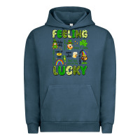 Pigment Midnight Navy feeling lucky Urban Hoodie - Artiststas
