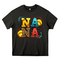 Asphalt Softball nana leopard frame Heavy Core Tee - LillyAllenDesigns