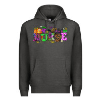 Charcoal Heather halloween nurse Premium Hoodie - AdoDesignShop