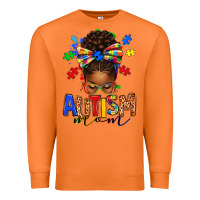 Carrot autism mom afro messy bun Premium Sweatshirt - texasbilliewilder