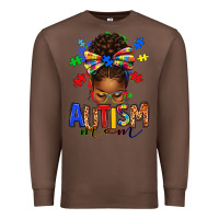 Chestnut autism mom afro messy bun Premium Sweatshirt - texasbilliewilder
