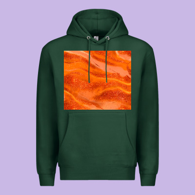 Orange Glitter Premium Hoodie Designed By Jahusdesignshop
