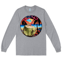 Heather Grey coconut drink colorful leopard Long Sleeve Tee - BarkalooDesign