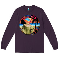 Plum coconut drink colorful leopard Long Sleeve Tee - BarkalooDesign