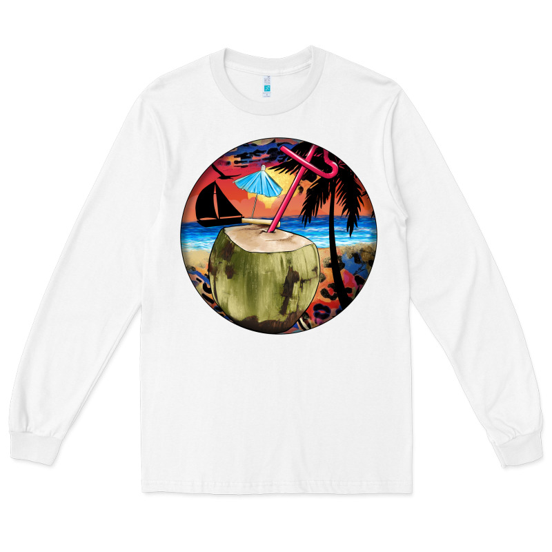 Coconut Drink Colorful Leopard Long Sleeve Tee by BarkalooDesign | Teevron