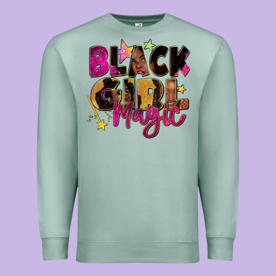 Black Girl Magic Premium Sweatshirt Designed By Zillion Design Studio