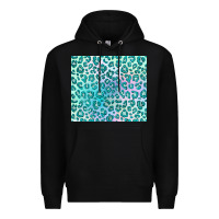 Black turquoise leopard glitter Premium Hoodie - JahusDesignShop