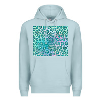 Blue Mist turquoise leopard glitter Premium Hoodie - JahusDesignShop