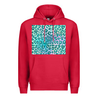 Cardinal turquoise leopard glitter Premium Hoodie - JahusDesignShop