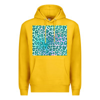 Lemon turquoise leopard glitter Premium Hoodie - JahusDesignShop