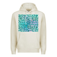 Oatmeal Heather turquoise leopard glitter Premium Hoodie - JahusDesignShop