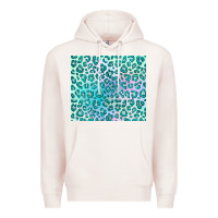 Pale Pink turquoise leopard glitter Premium Hoodie - JahusDesignShop
