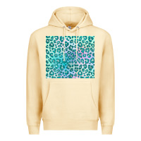 Pina Colada turquoise leopard glitter Premium Hoodie - JahusDesignShop