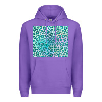 Purple turquoise leopard glitter Premium Hoodie - JahusDesignShop