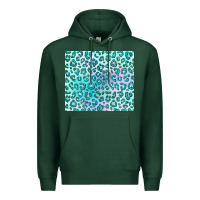 Sports Green turquoise leopard glitter Premium Hoodie - JahusDesignShop