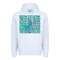 White turquoise leopard glitter Premium Hoodie - JahusDesignShop