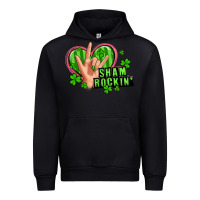 Black shamrockin' rock n roll female hand Urban Hoodie - Artiststas