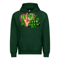 Forest Green shamrockin' rock n roll female hand Urban Hoodie - Artiststas
