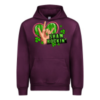Mauve Wine shamrockin' rock n roll female hand Urban Hoodie - Artiststas