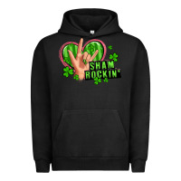 Pigment Black shamrockin' rock n roll female hand Urban Hoodie - Artiststas