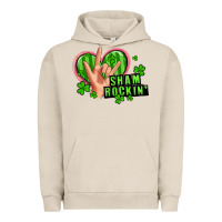 Pigment French Oak shamrockin' rock n roll female hand Urban Hoodie - Artiststas