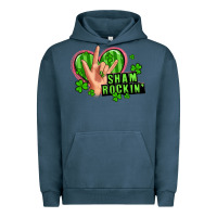 Pigment Midnight Navy shamrockin' rock n roll female hand Urban Hoodie - Artiststas