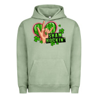 Pigment Oil Green shamrockin' rock n roll female hand Urban Hoodie - Artiststas