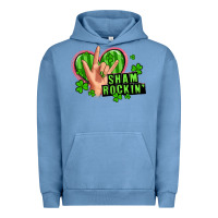 Pigment Pebble Blue shamrockin' rock n roll female hand Urban Hoodie - Artiststas