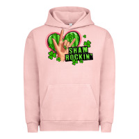 Pigment Salmon shamrockin' rock n roll female hand Urban Hoodie - Artiststas