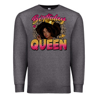 Charcoal Heather birthday queen Premium Sweatshirt - Zillion Design Studio