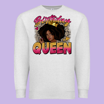 Birthday Queen Premium Sweatshirt Designed By Zillion Design Studio