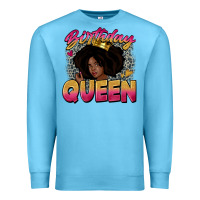 Ocean Blue birthday queen Premium Sweatshirt - Zillion Design Studio