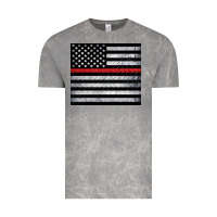 Cloud Rock thin red line American flag metal floor Vintage Tee - Artiststas