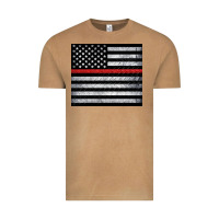 Vintage Camel thin red line American flag metal floor Vintage Tee - Artiststas