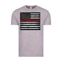 Vintage Zinc thin red line American flag metal floor Vintage Tee - Artiststas