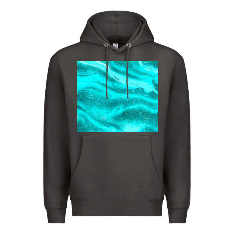 Turquoise Glitter Premium Hoodie by JahusDesignShop | Teevron