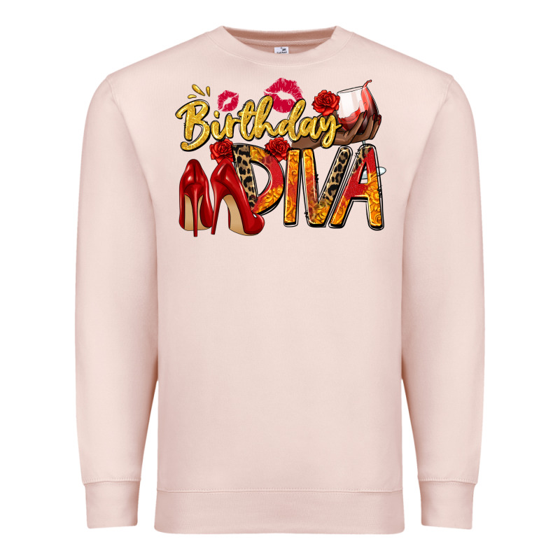 Birthday Diva Premium Sweatshirt by Zillion Design Studio | Teevron