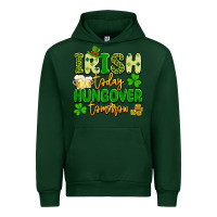 Forest Green irish today hungover tomorrow Urban Hoodie - Artiststas