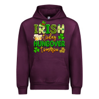 Mauve Wine irish today hungover tomorrow Urban Hoodie - Artiststas