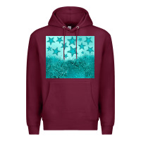 Burgundy turquoise glitter star Premium Hoodie - JahusDesignShop