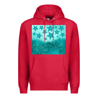 Cardinal turquoise glitter star Premium Hoodie - JahusDesignShop