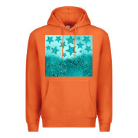 Carrot turquoise glitter star Premium Hoodie - JahusDesignShop