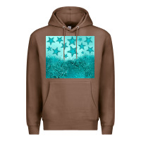 Chestnut turquoise glitter star Premium Hoodie - JahusDesignShop