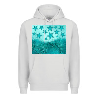 Dove Grey turquoise glitter star Premium Hoodie - JahusDesignShop