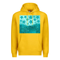 Lemon turquoise glitter star Premium Hoodie - JahusDesignShop