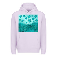 Lilac turquoise glitter star Premium Hoodie - JahusDesignShop