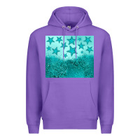 Purple turquoise glitter star Premium Hoodie - JahusDesignShop