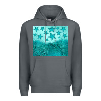 Rock turquoise glitter star Premium Hoodie - JahusDesignShop